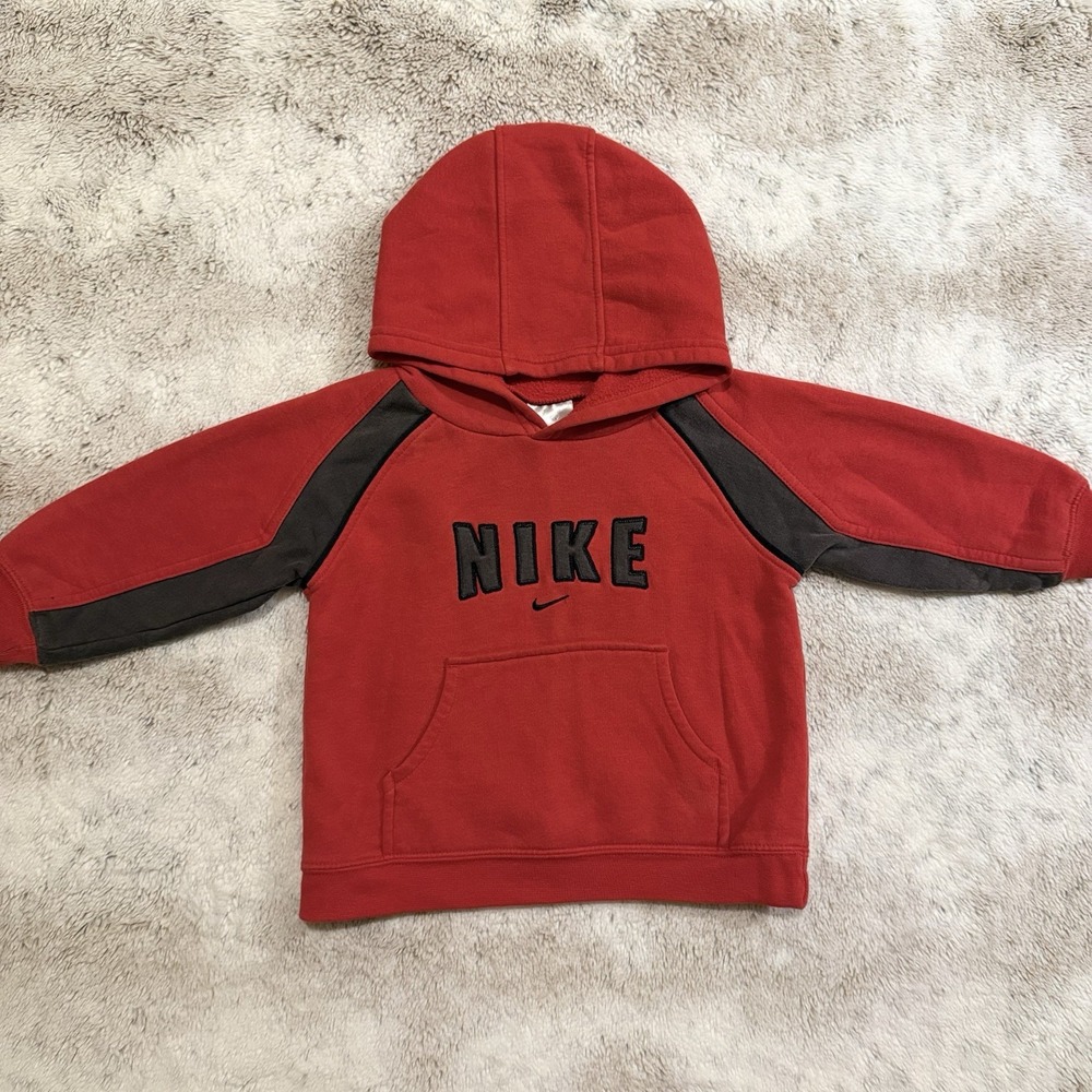 (VIEW ALL PICTURES) Vintage Nike Red And Gray Toddler Hoody Size 2T